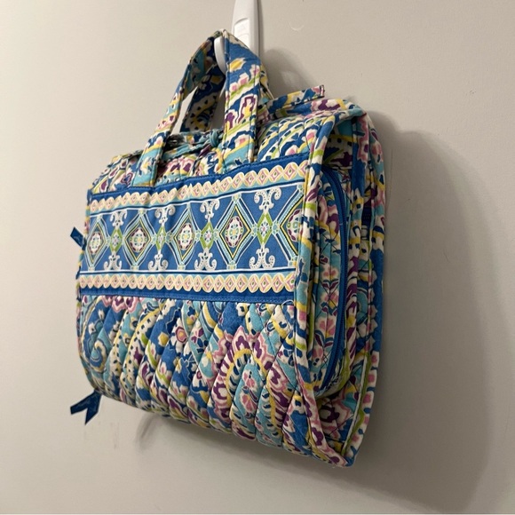 EUC Vera Bradley Hanging Organizer Cosmetic Case in Capri Blue - Picture 11 of 12